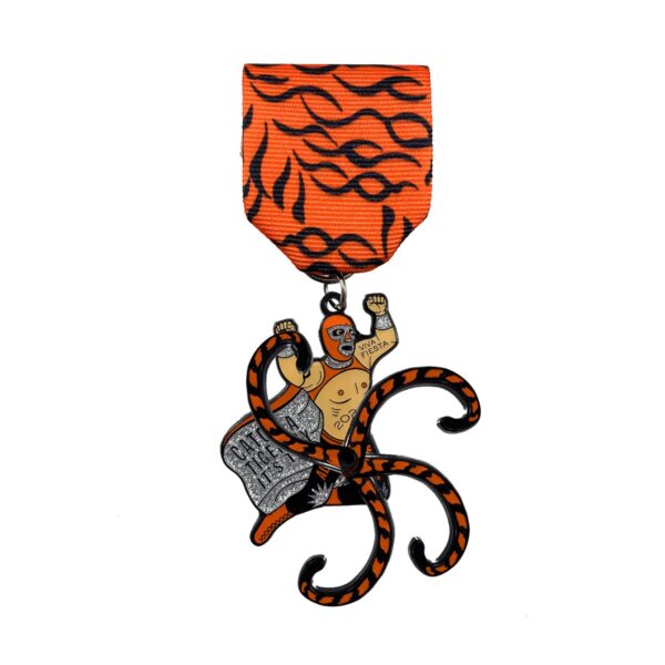 A medal with an octopus on it